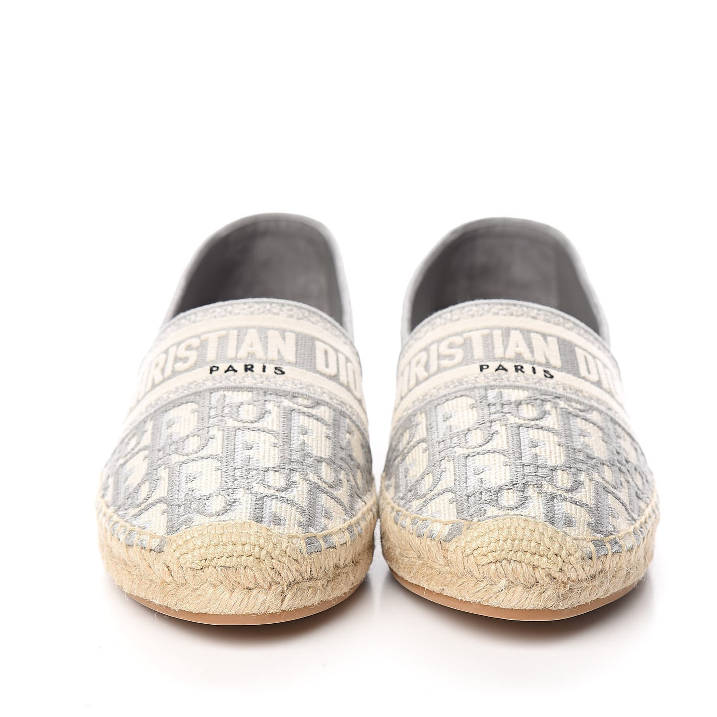Oblique Embroidered Granville 15mm Espadrilles 41 Grey Stone