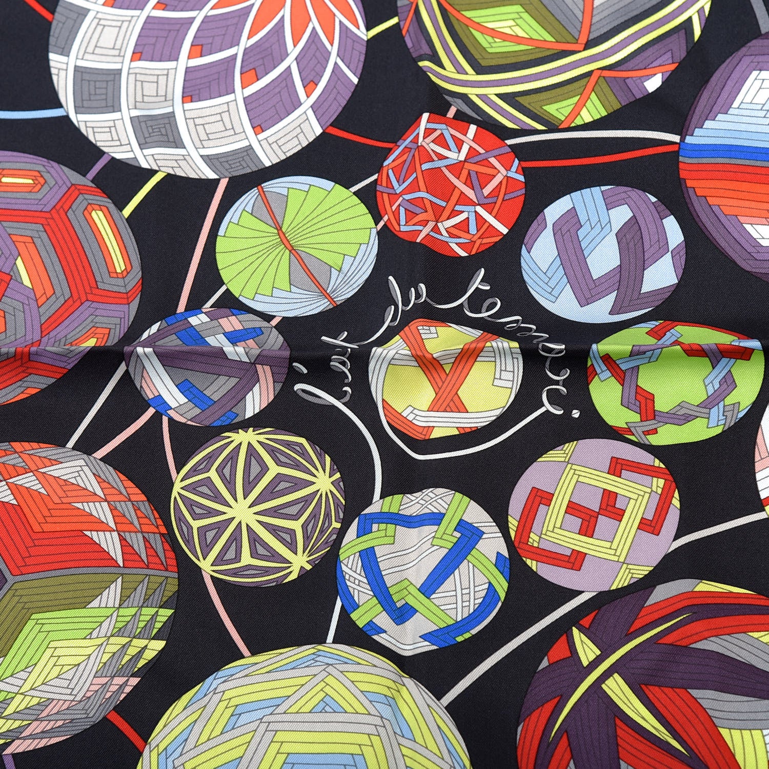 Hermes Silk L' Art Du Temari Scarf 90 3 of 6