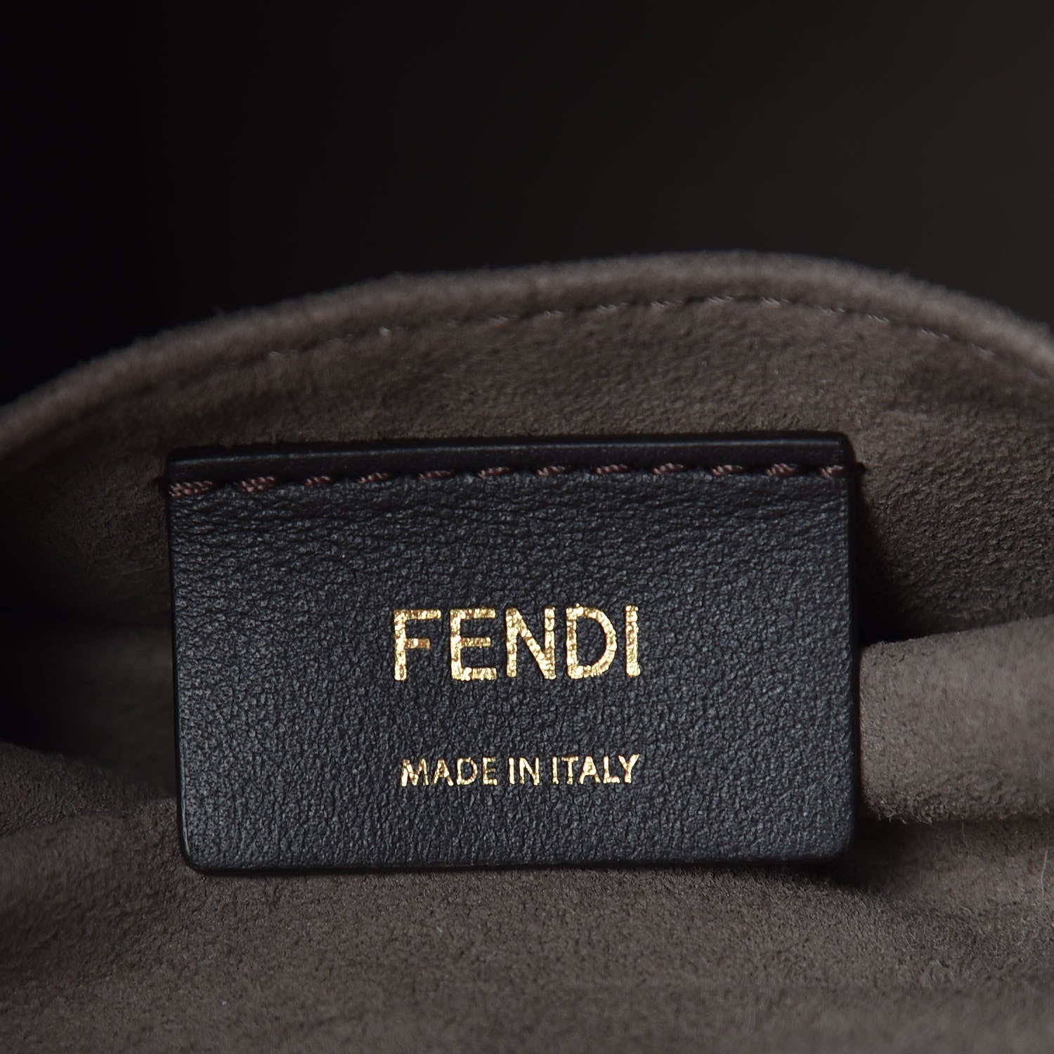 Fendi Vitello Grace F is Fendi Bi-Color FF 1974 Embossed Grande Mon Tresor Bucket Bag Maya Black Fragola 6 of 11