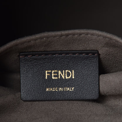 Fendi Vitello Grace F is Fendi Bi-Color FF 1974 Embossed Grande Mon Tresor Bucket Bag Maya Black Fragola 6 of 11