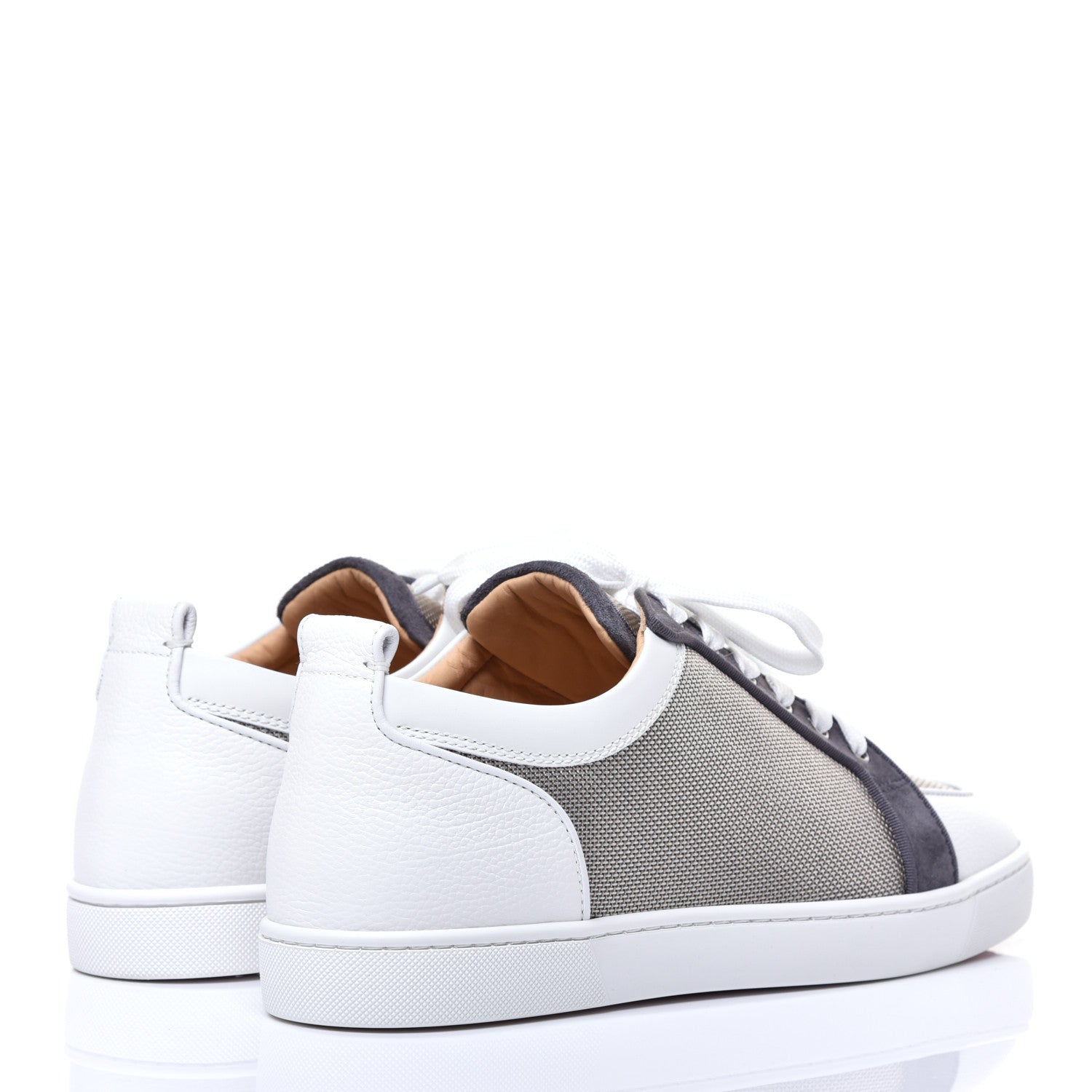 Christian Louboutin Calfskin Mens Rantulow Orlato Flat Sneakers 44 White Grey 4 of 9