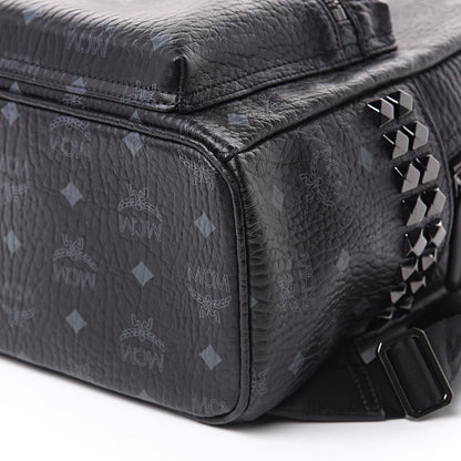 MCM Visetos Small Side Stud Stark Backpack Black 9 of 9