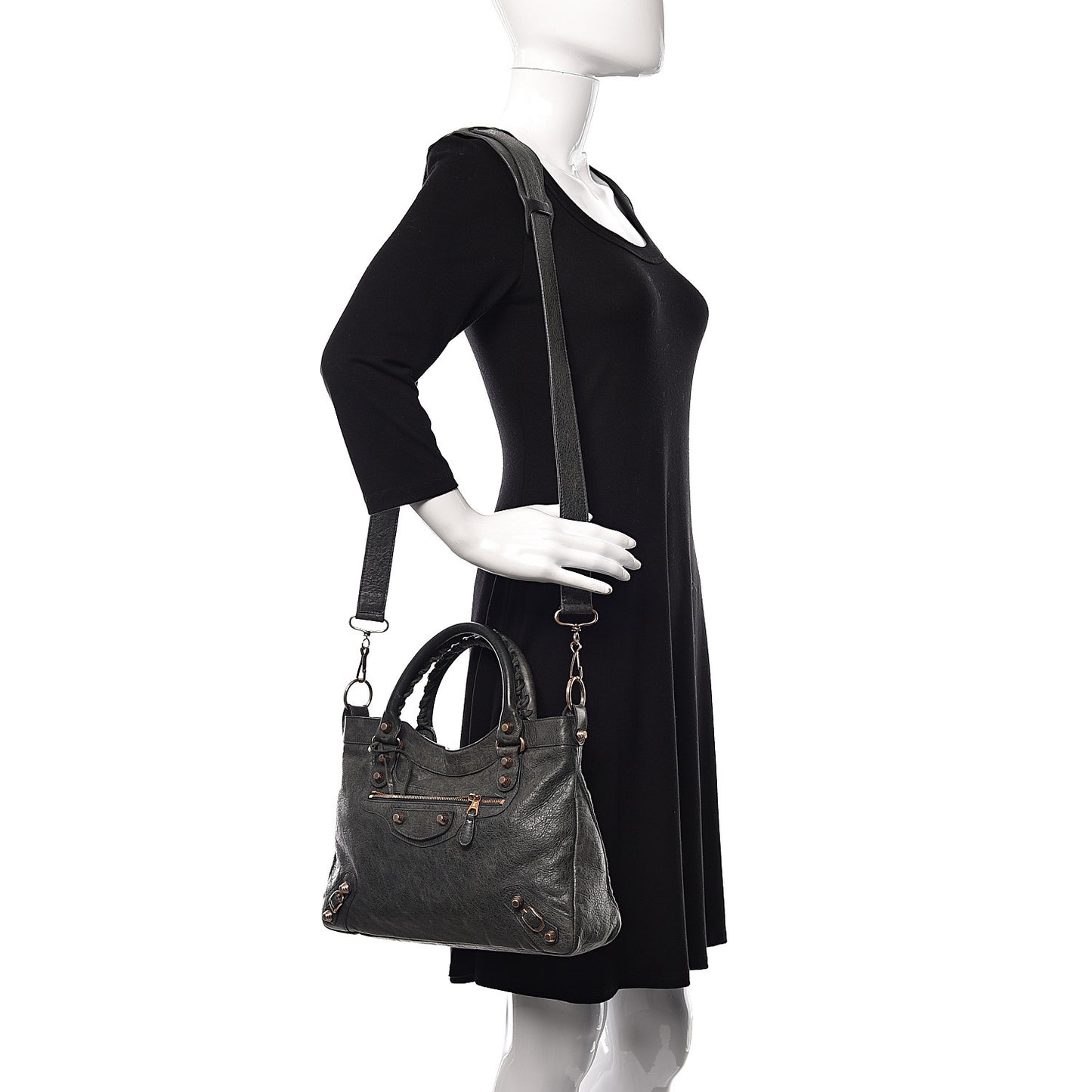 Agneau Giant 12 Rose Gold Hardware Town Anthracite