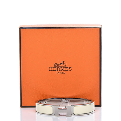 Hermes Enamel Narrow Clic Clac H Bracelet GM Craie 5 of 5