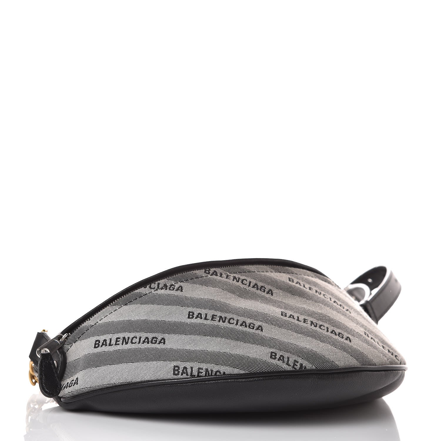 Balenciaga Canvas Jacquard Diagonal Allover Logo XS Souvenir Belt Bag Gris 4 of 11