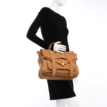 Proenza Schouler Lambskin Large PS1 Satchel Saddle 2 of 21