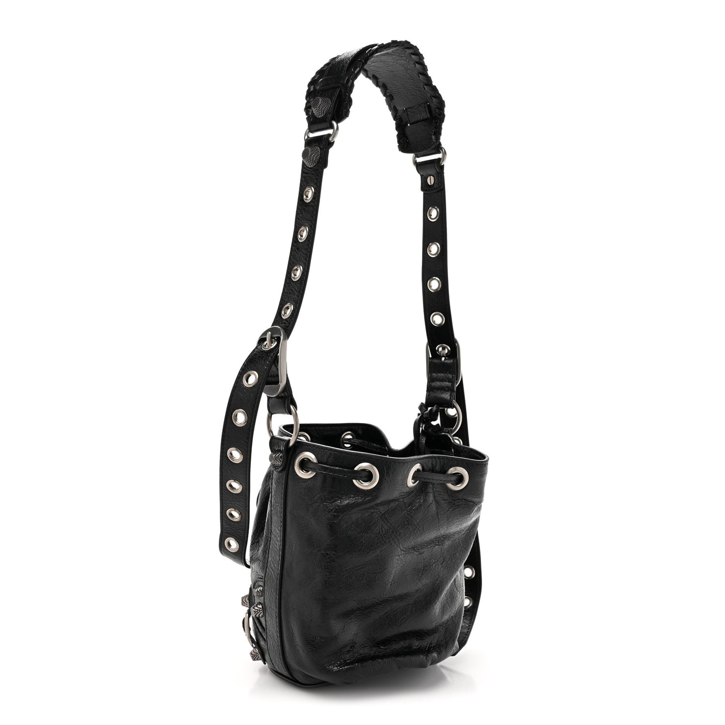 Agneau Arena Le Cagole Bucket Bag XS Black