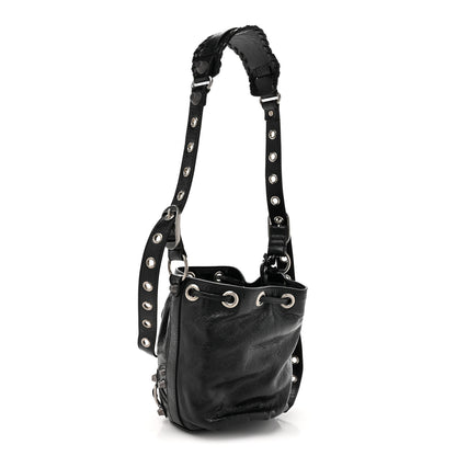 Balenciaga Agneau Arena Le Cagole Bucket Bag XS Black 3 of 10
