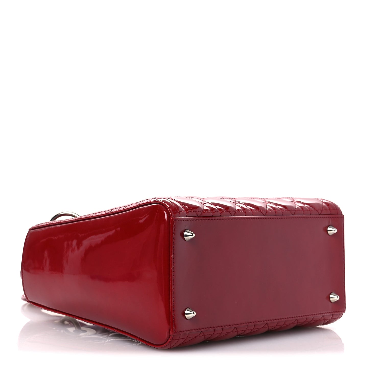 Patent Cannage Medium Lady Dior Red