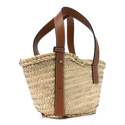 Loewe Raffia Small Basket Tote Bag Natural Tan 3 of 10