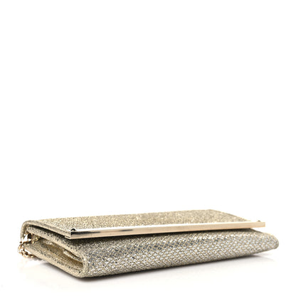 Jimmy Choo Glitter Fabric Milla Chain Wallet Champagne 4 of 9