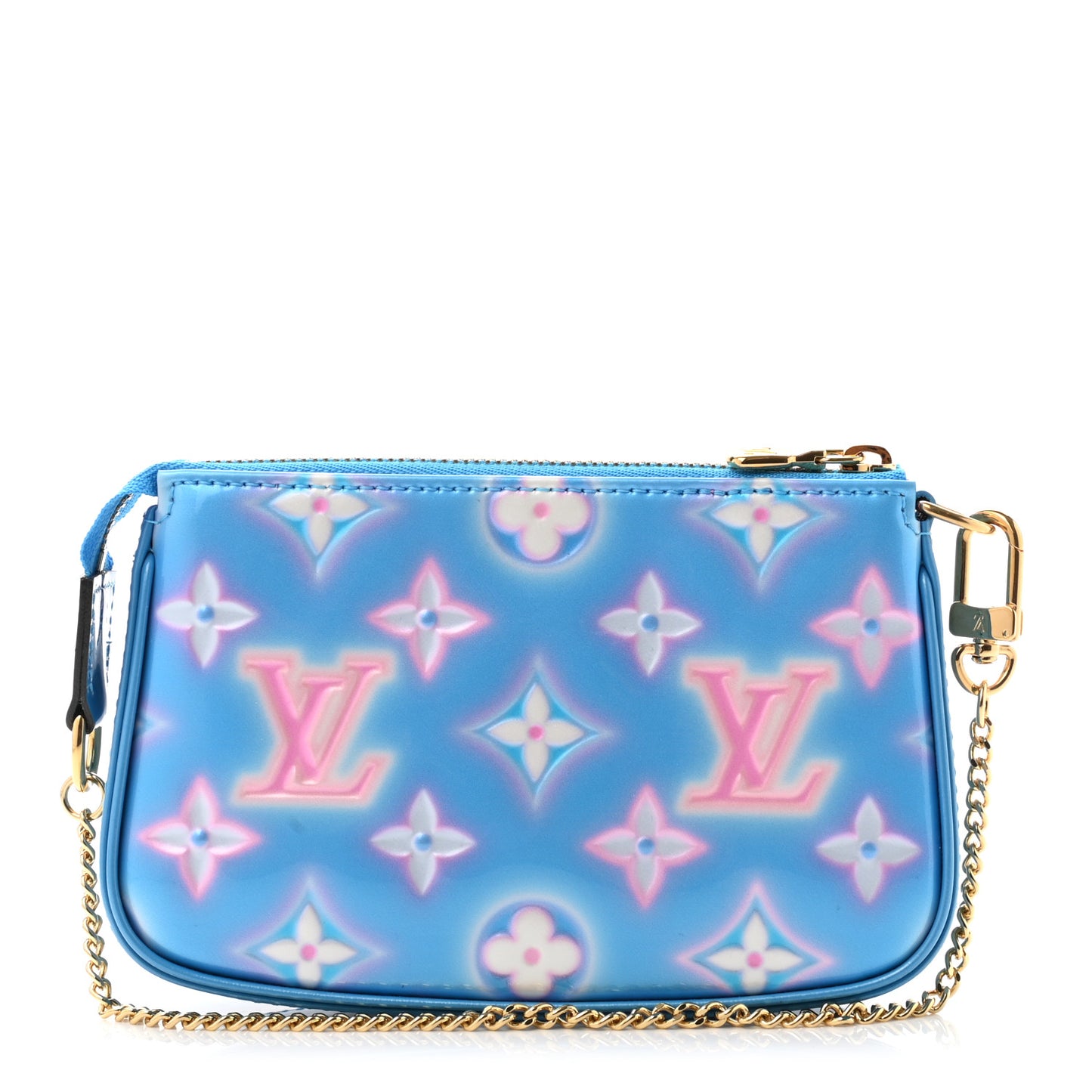 Vernis Valentine Mini Pochette Accessories Baby Blue Neon