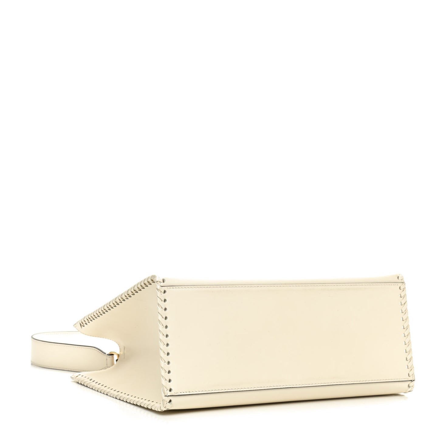 Vitello King Ceylon Plexiglass Woven Logo Debossed Medium Fendi Sunshine Shopper Tote White Ice