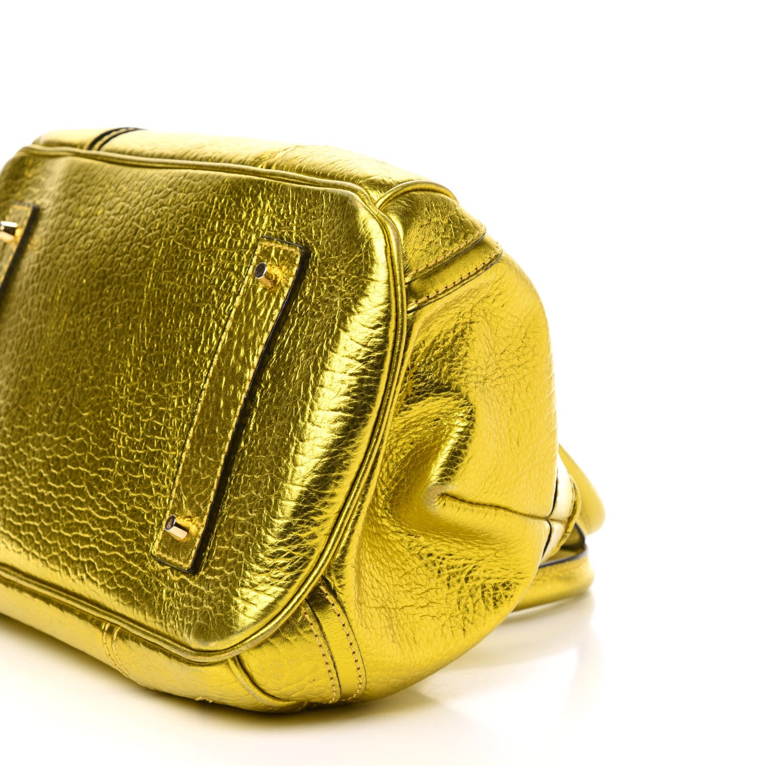 Burberry Prorsum Metallic Calfskin Medium Blaze Satchel Gold 8 of 15