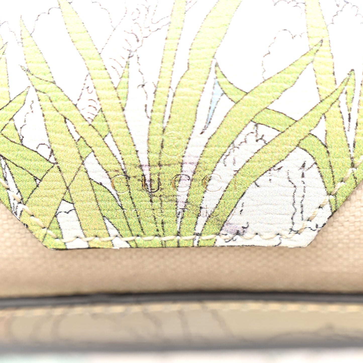 New Shangai Calfskin Tiger Savanah Web Mini Horsebit 1955 Shoulder Bag Chalky White Multicolor