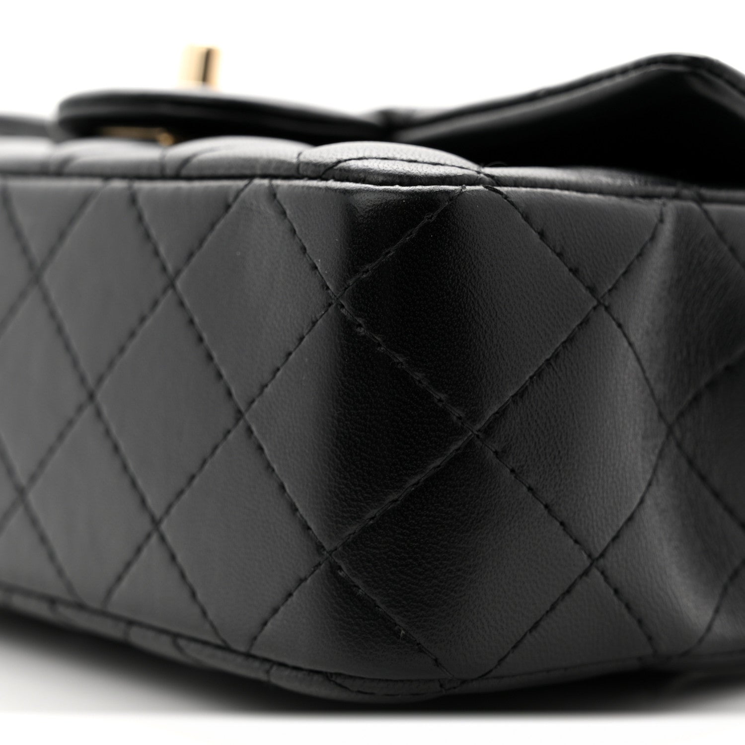 Chanel Lambskin Quilted Mini Rectangular Flap Black 10 of 10