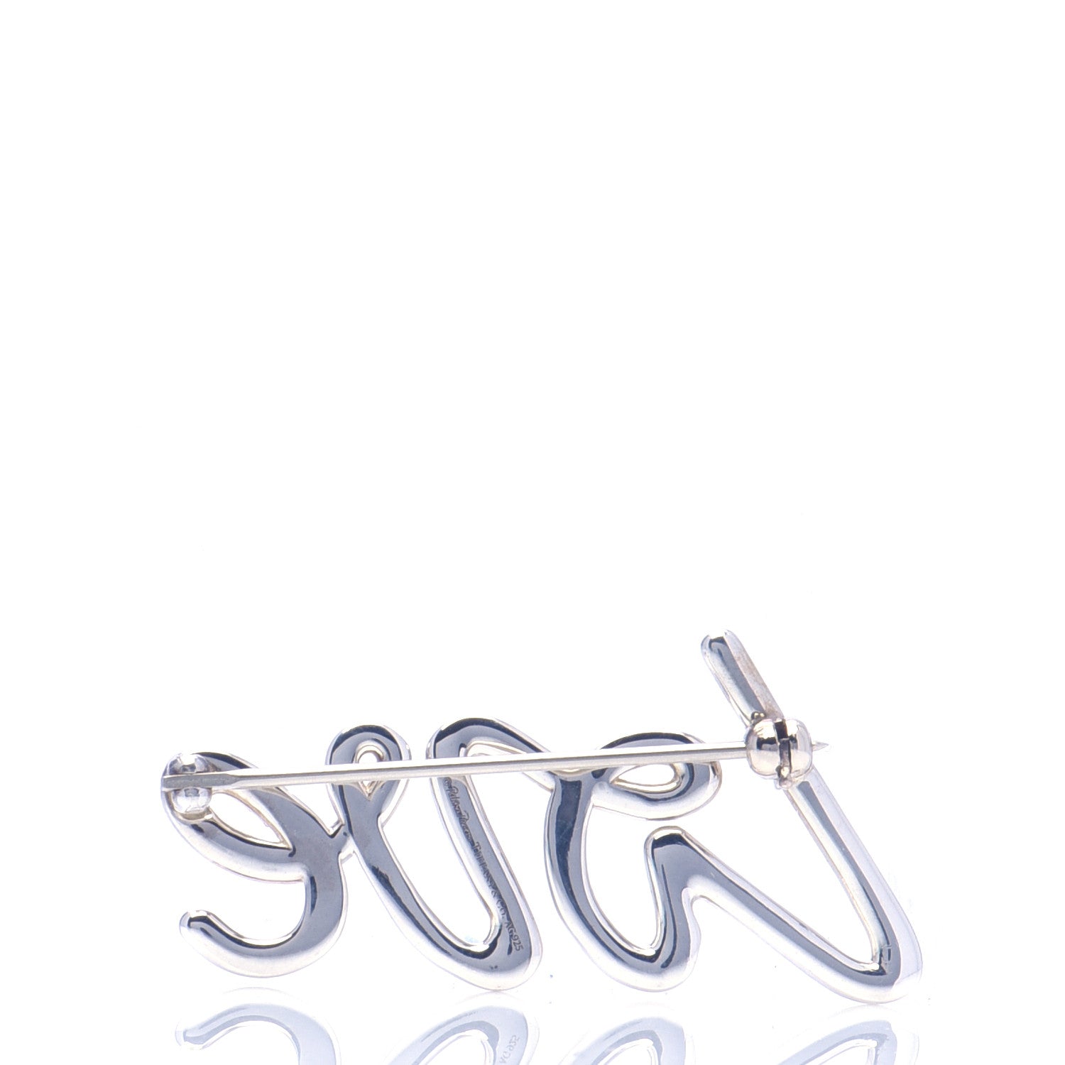 Tiffany Sterling Silver Paloma's Graffiti Love Brooch 3 of 6