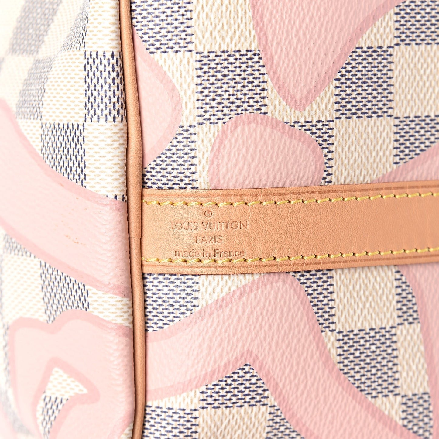 Damier Azur Tahitienne Speedy Bandouliere 30 Rose Ballerine