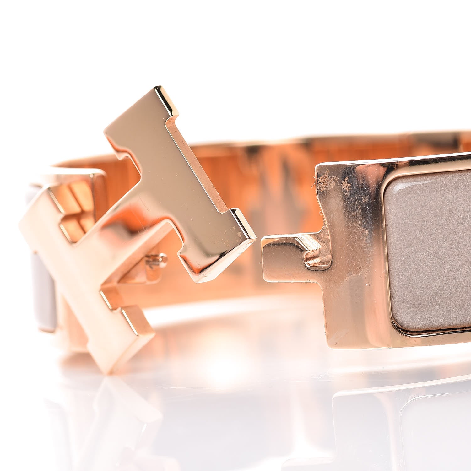Hermes Enamel Wide Clic Clac H Bracelet PM Marron Glace 5 of 7