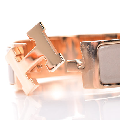Hermes Enamel Wide Clic Clac H Bracelet PM Marron Glace 5 of 7