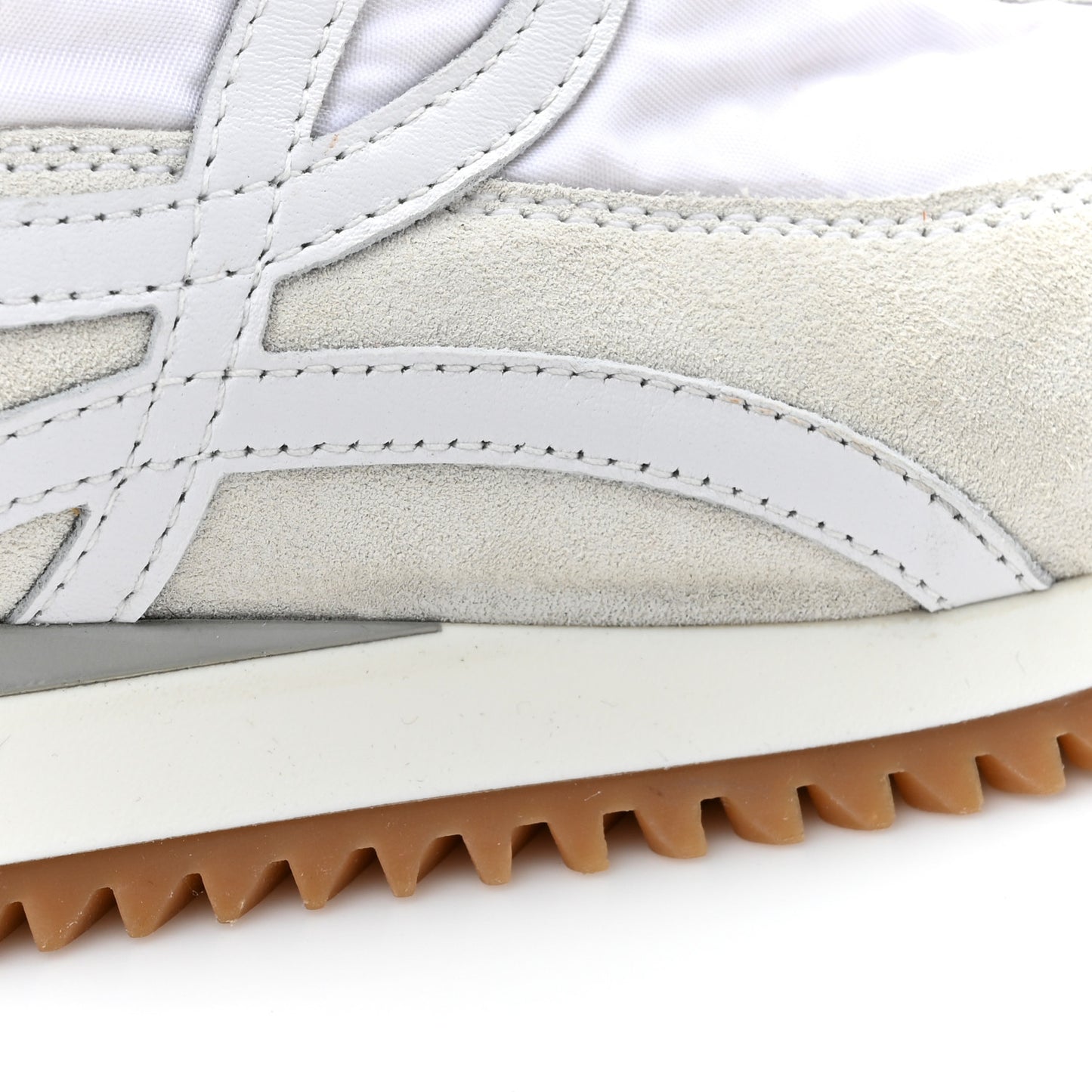 Nylon Suede Flow Runner High Top Sneakers 38 White