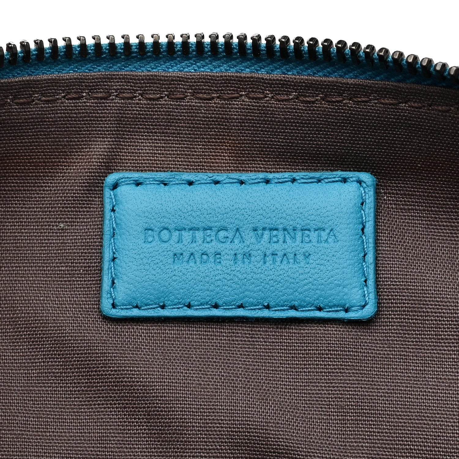 Bottega Veneta Nappa Intrecciato Flat Zip Pouch  Turquoise 6 of 7