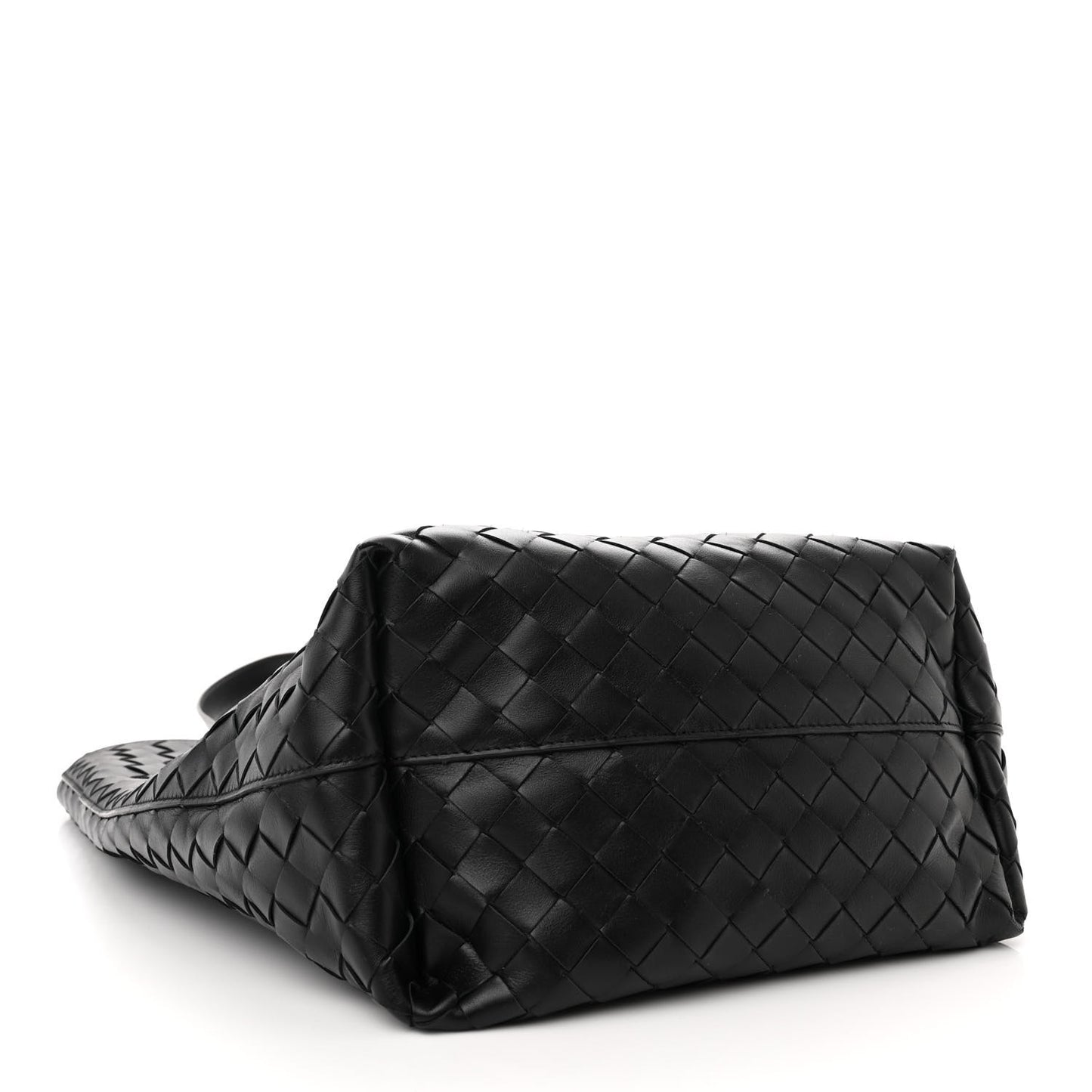 Calfskin Intrecciato Small Tote Bag Black