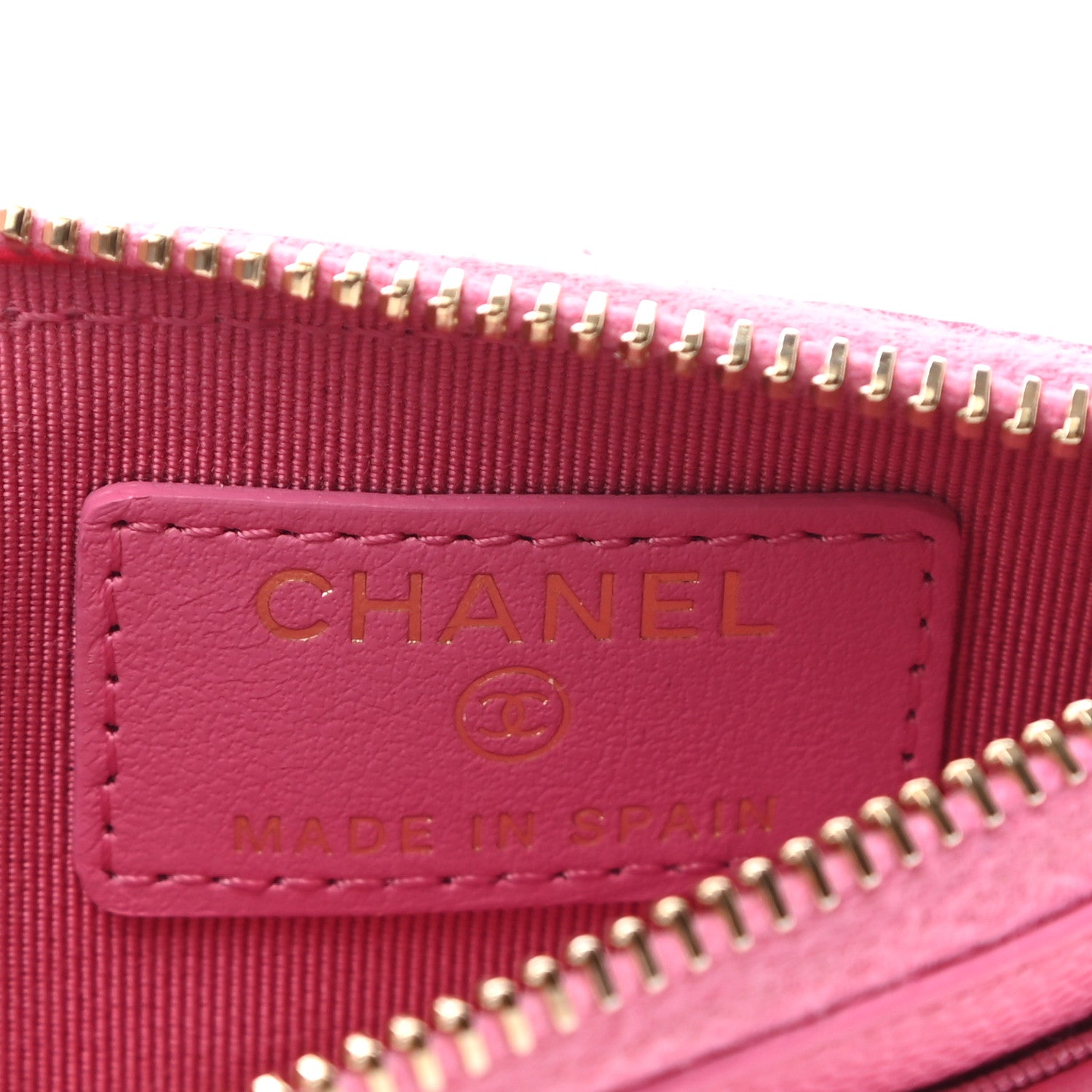 Chanel Caviar Quilted CC Zip Card Holder Pink 6 of 7