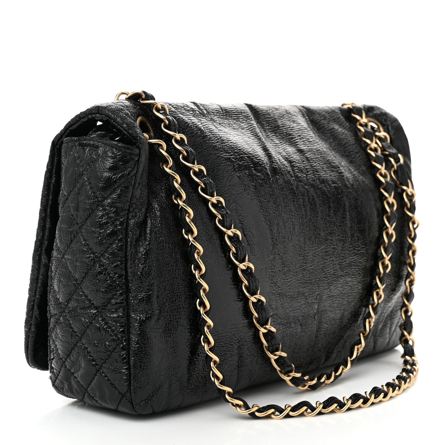 Vinyl Medium Rock and Chain Flap Black Black