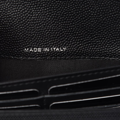 Chanel Caviar Chevron Quilted Large Boy Gusset Flap Wallet Black 7 of 9