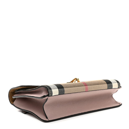 Burberry Derby Calfskin House Check Small Macken Crossbody Bag Pale Orchid 4 of 20