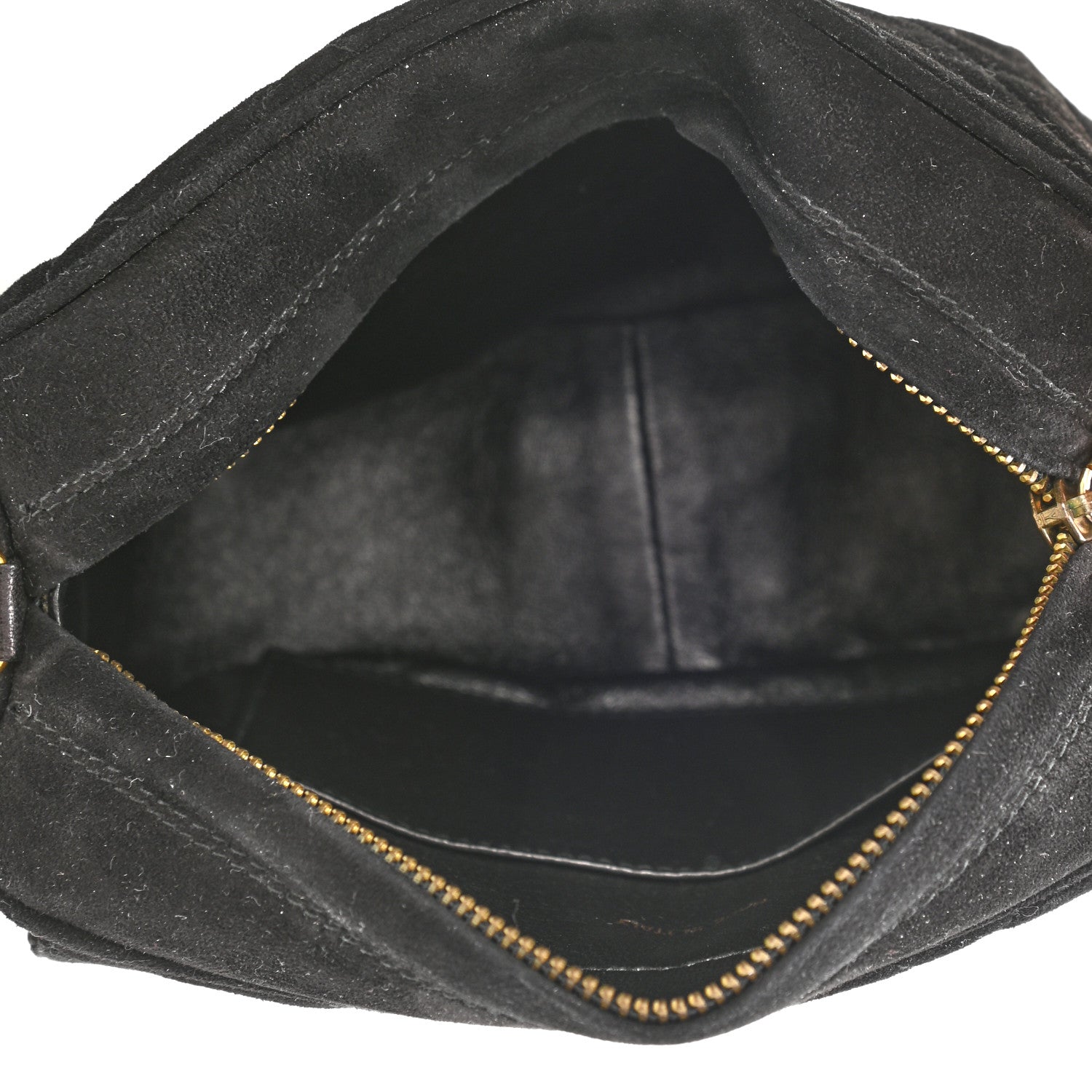 Chanel Suede Quilted CC Camera Case Black 4 of 10