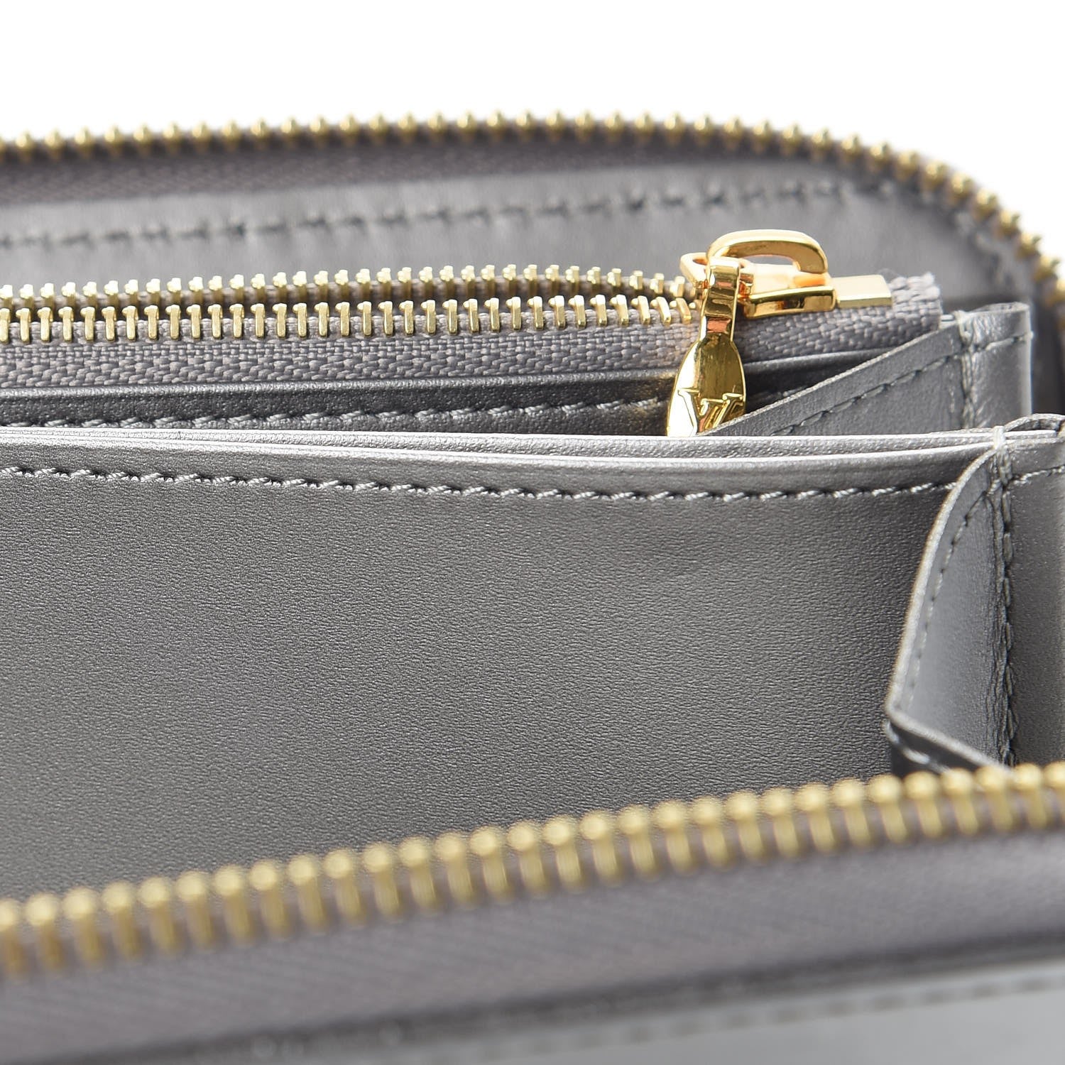 Louis Vuitton Vernis Zippy Wallet Gris Metal 8 of 8