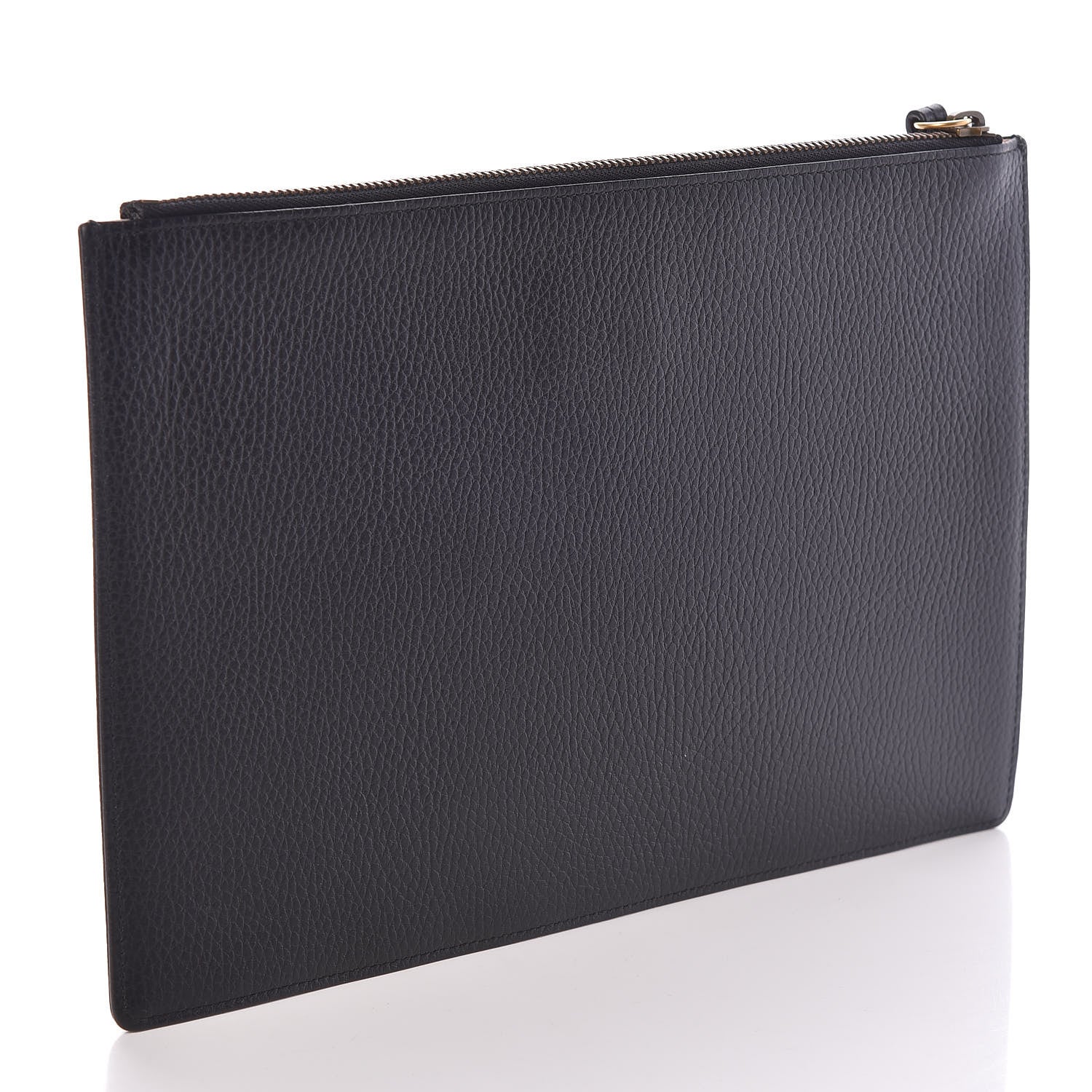 Gucci Pebbled Calfskin Butterfly Zip Pouch Black 3 of 7
