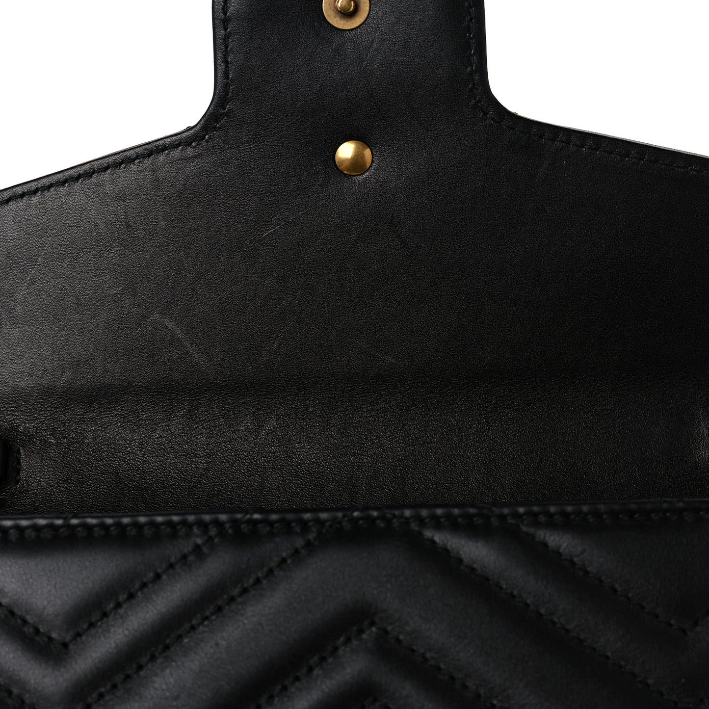 Calfskin Matelasse Mini GG Marmont Chain Wallet Black
