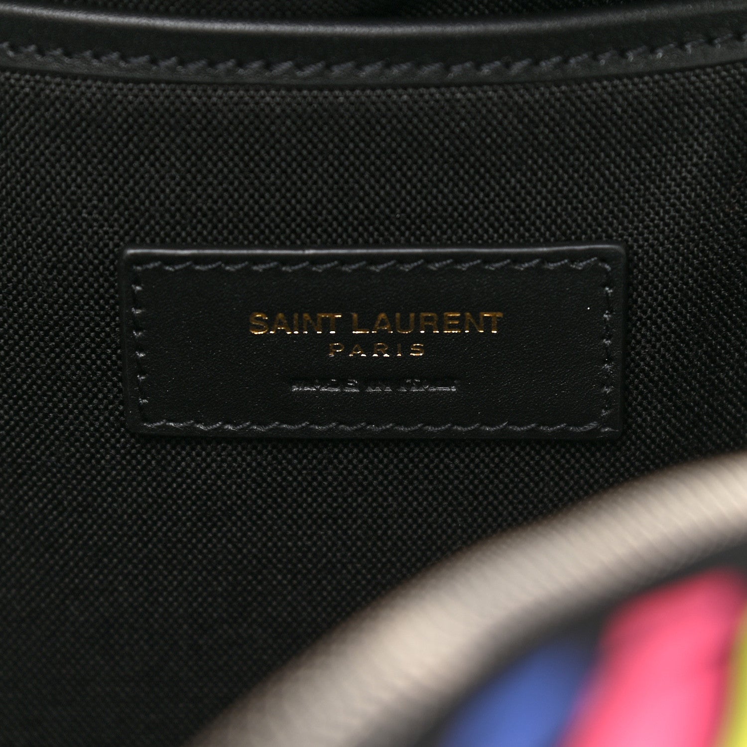 Saint Laurent Nylon Twill Dinosaur Print City Backpack Black Multicolor 6 of 9