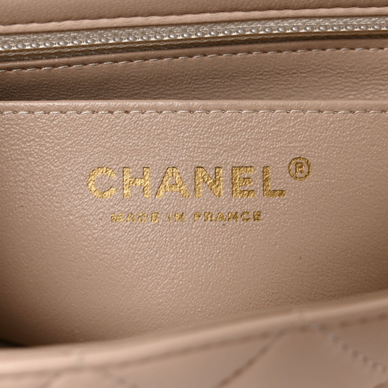 Chanel Lambskin Quilted Mini Rectangular Flap Light Beige 6 of 10