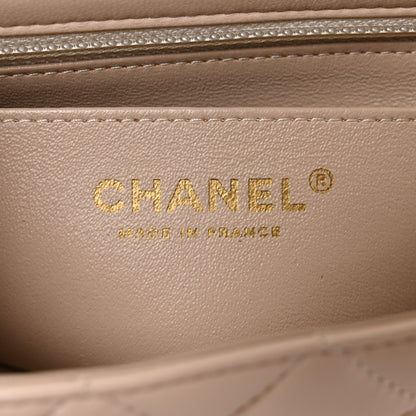 Chanel Lambskin Quilted Mini Rectangular Flap Light Beige 6 of 10