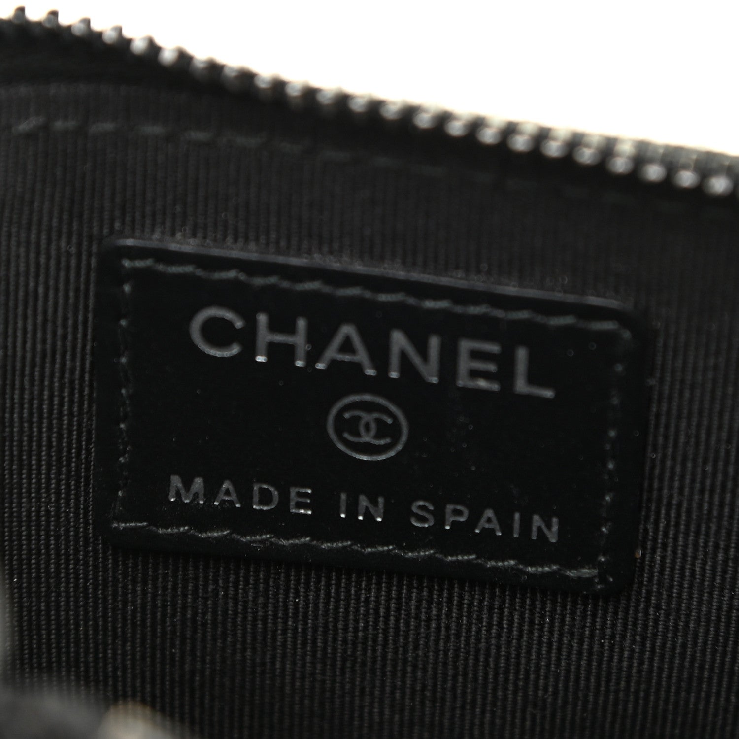 Chanel Crinkled Calfskin Quilted CC Zip Card Holder So Black 6 of 11