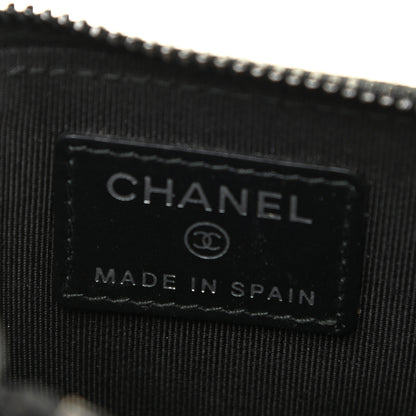 Chanel Crinkled Calfskin Quilted CC Zip Card Holder So Black 6 of 11