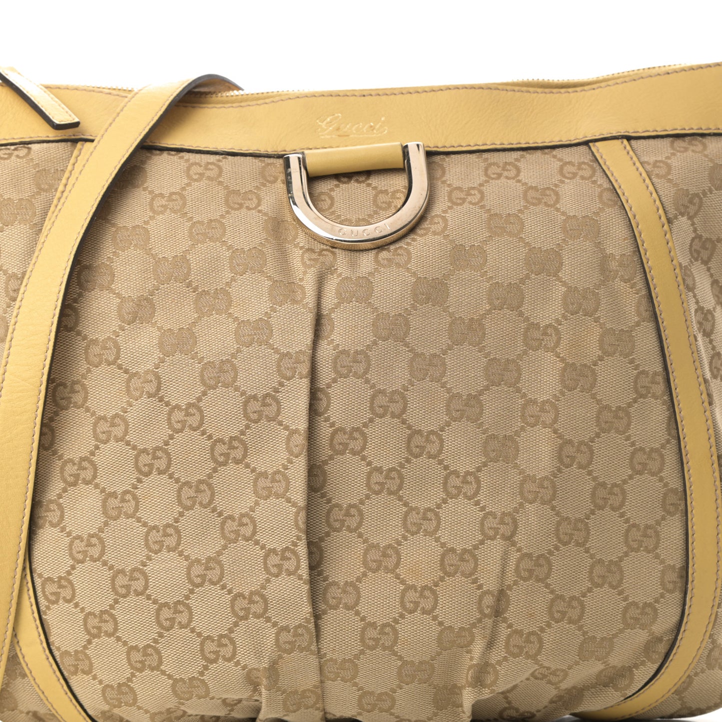 Monogram Large D Gold Ring Messenger Beige