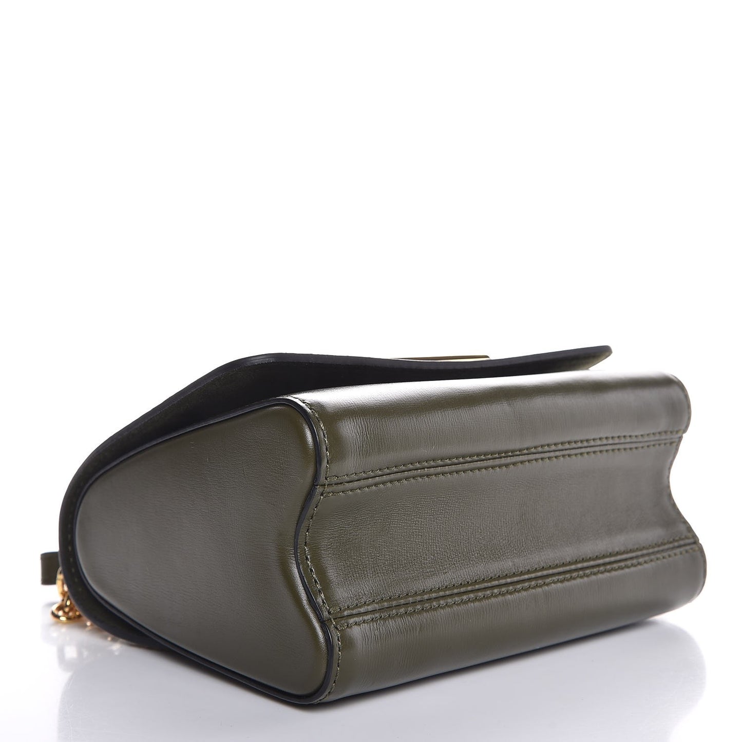 Calfskin Embroidered Twist Shoulder Bag PM Green Gold