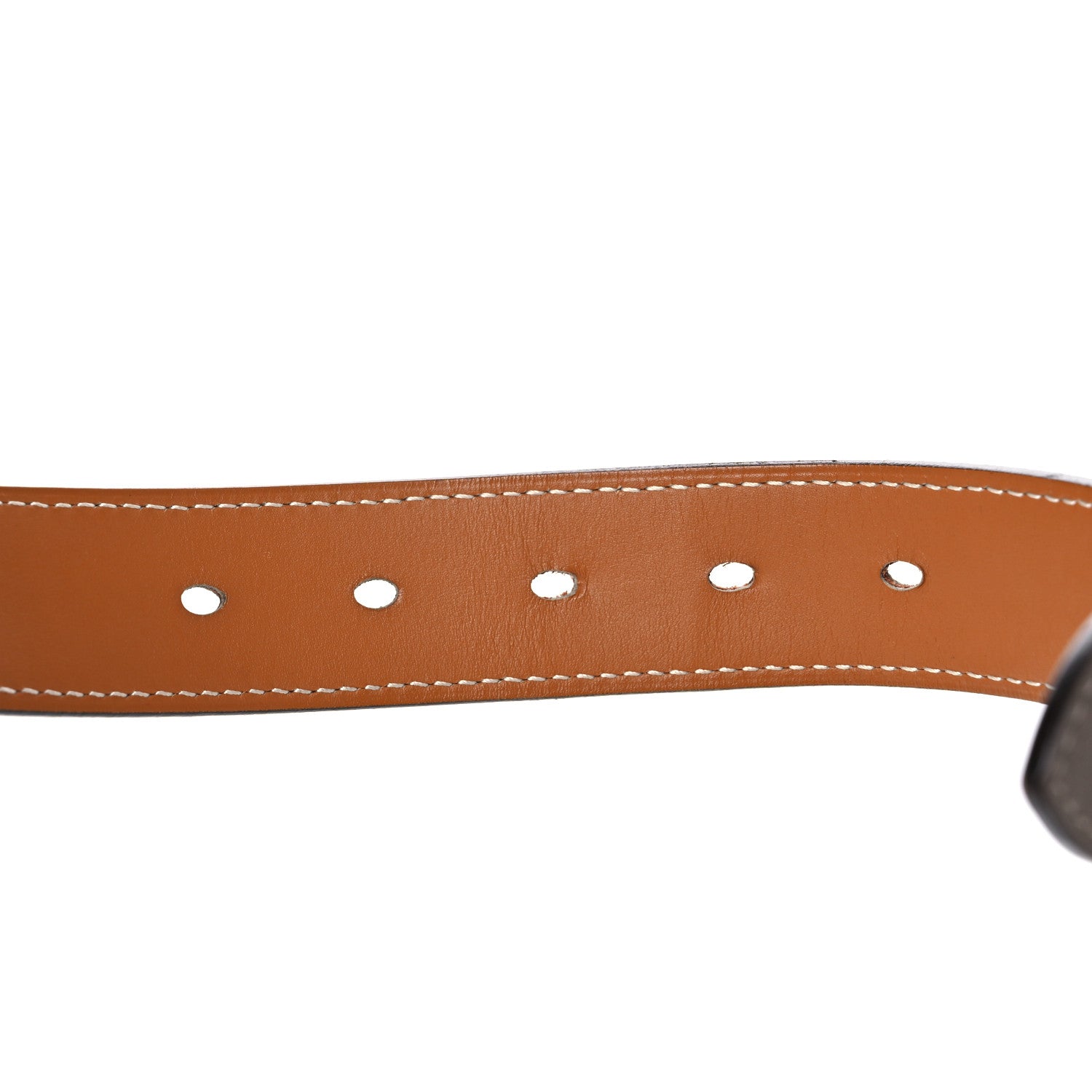 Hermes Taurillon Clemence 40mm Etriviere Belt 80 Etoupe 5 of 5