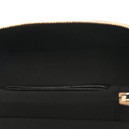 Chanel Suede Calfskin Shiny Lambskin Stitched Top Handle Slim Vanity Case With Chain Beige Black 5 of 11