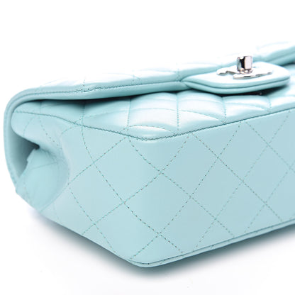 Chanel Lambskin Quilted Mini Rectangular Flap Light Blue 8 of 11