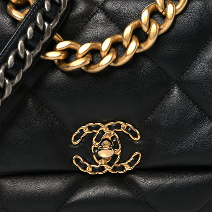 Chanel Lambskin Quilted Large Chanel 19 Flap Black 8 of 10