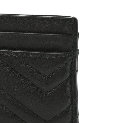 Gucci Calfskin Matelasse GG Marmont Card Holder Black 7 of 9