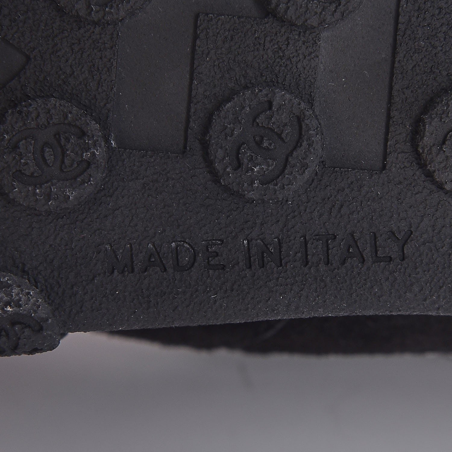 Chanel Nylon Calfskin CC Sneakers 38 Black Grey White 8 of 9