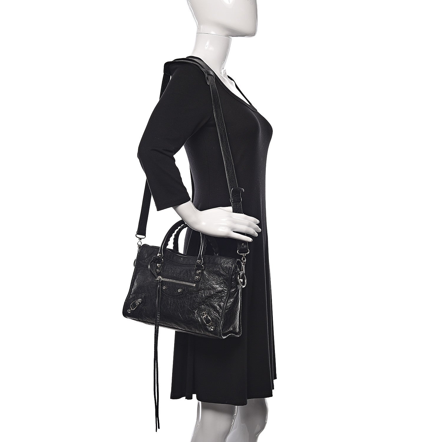 Balenciaga Agneau Classic Silver Hardware S City Black 2 of 11