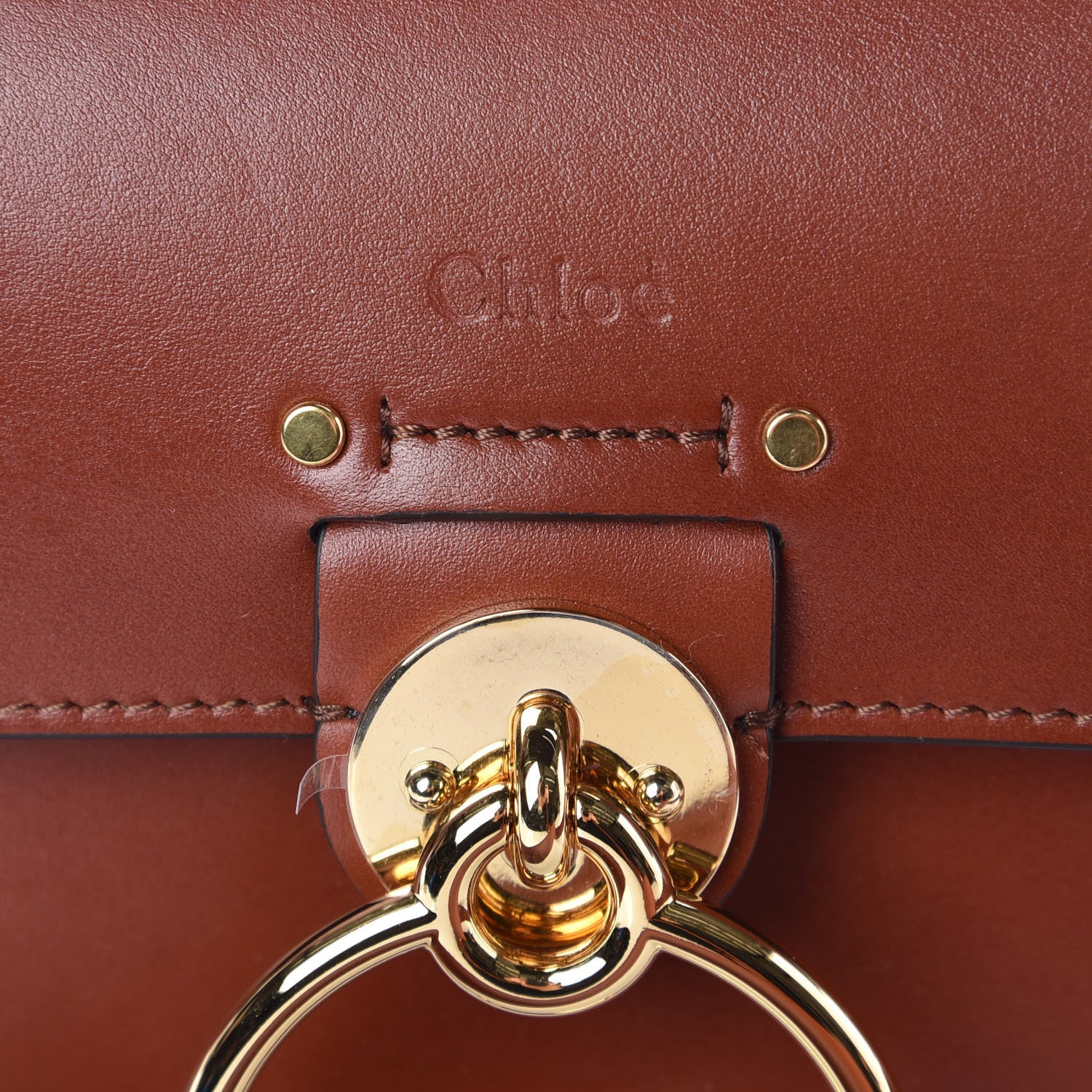 Chloe Calfskin Small Tess Bag Sepia Brown 9 of 9